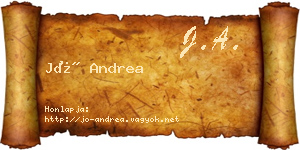 Jó Andrea névjegykártya