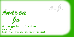 andrea jo business card