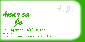 andrea jo business card